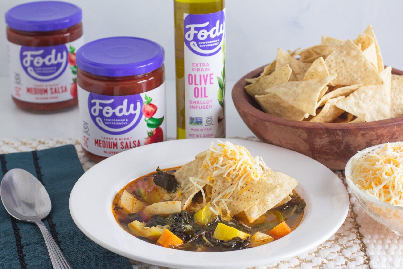 Fody Salsa & Tortilla Low FODMAP Vegetable Soup