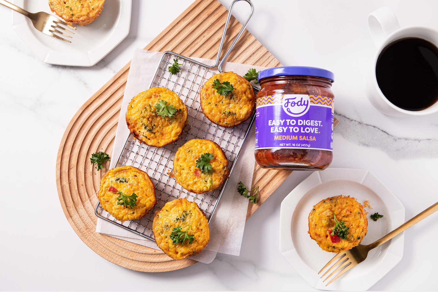 Fody Low FODMAP Salsa Quinoa Egg Cups