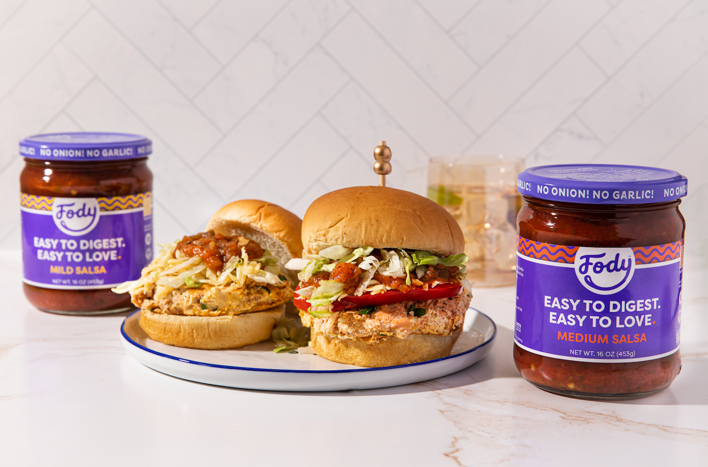 Fody's Low FODMAP Salsa Salmon Burgers