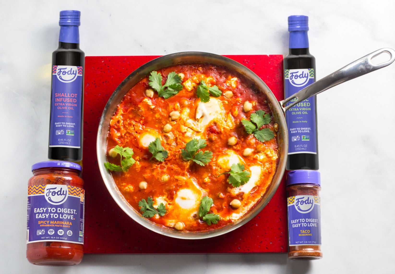 Low FODMAP Shakshuka with Chickpeas and Feta