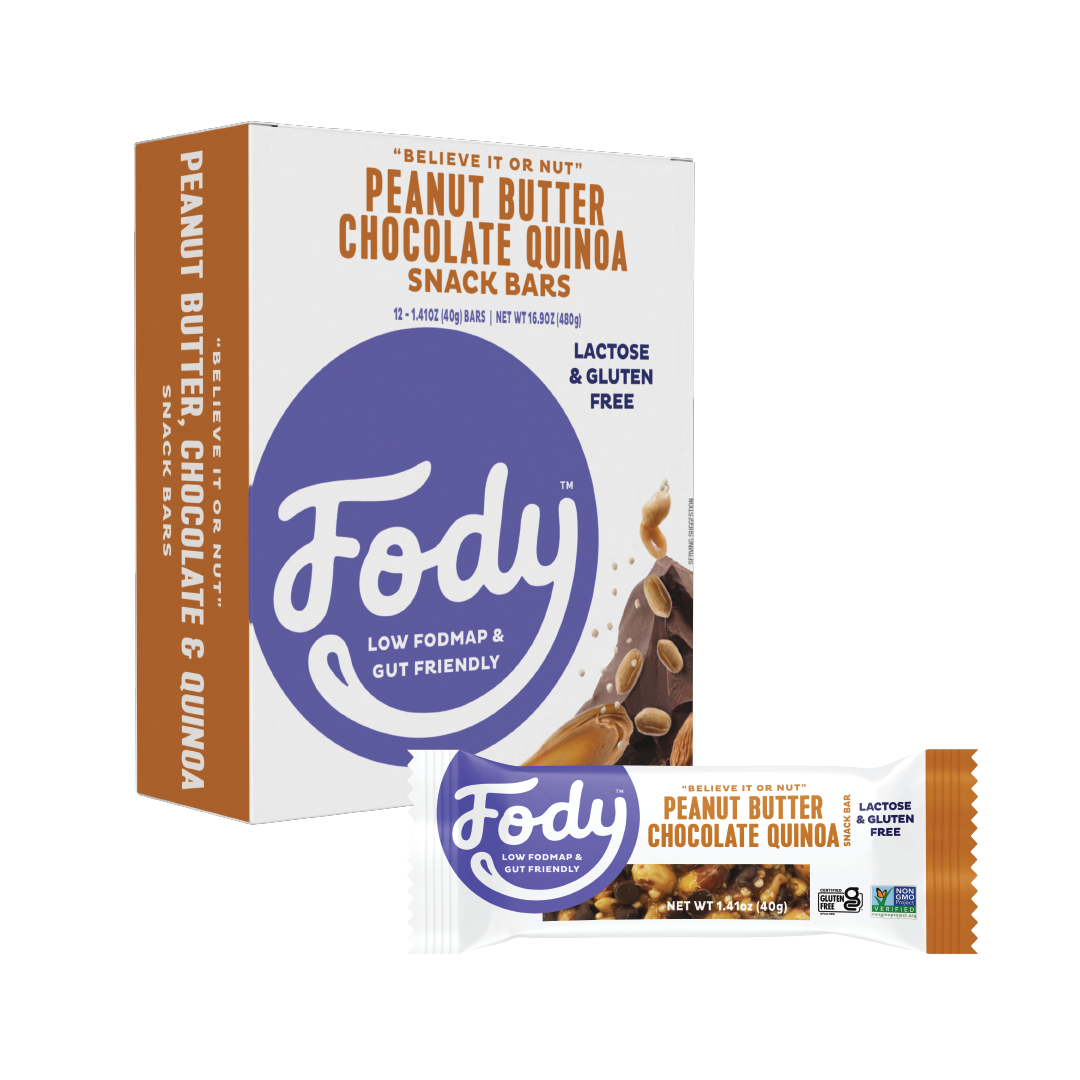 Fody Food Low FODMAP Peanut Butter Chocolate Quinoa Bar (Box of 12)