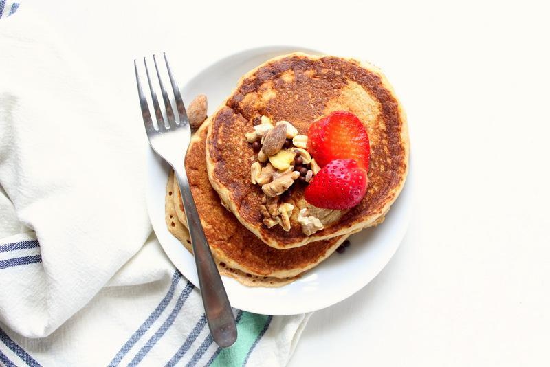 Low FODMAP Pancakes with Crunchy Nut Topping