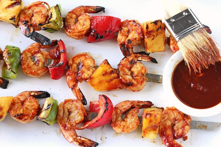 Fody's Low FODMAP Shrimp Kabobs, Hawaiian BBQ Style