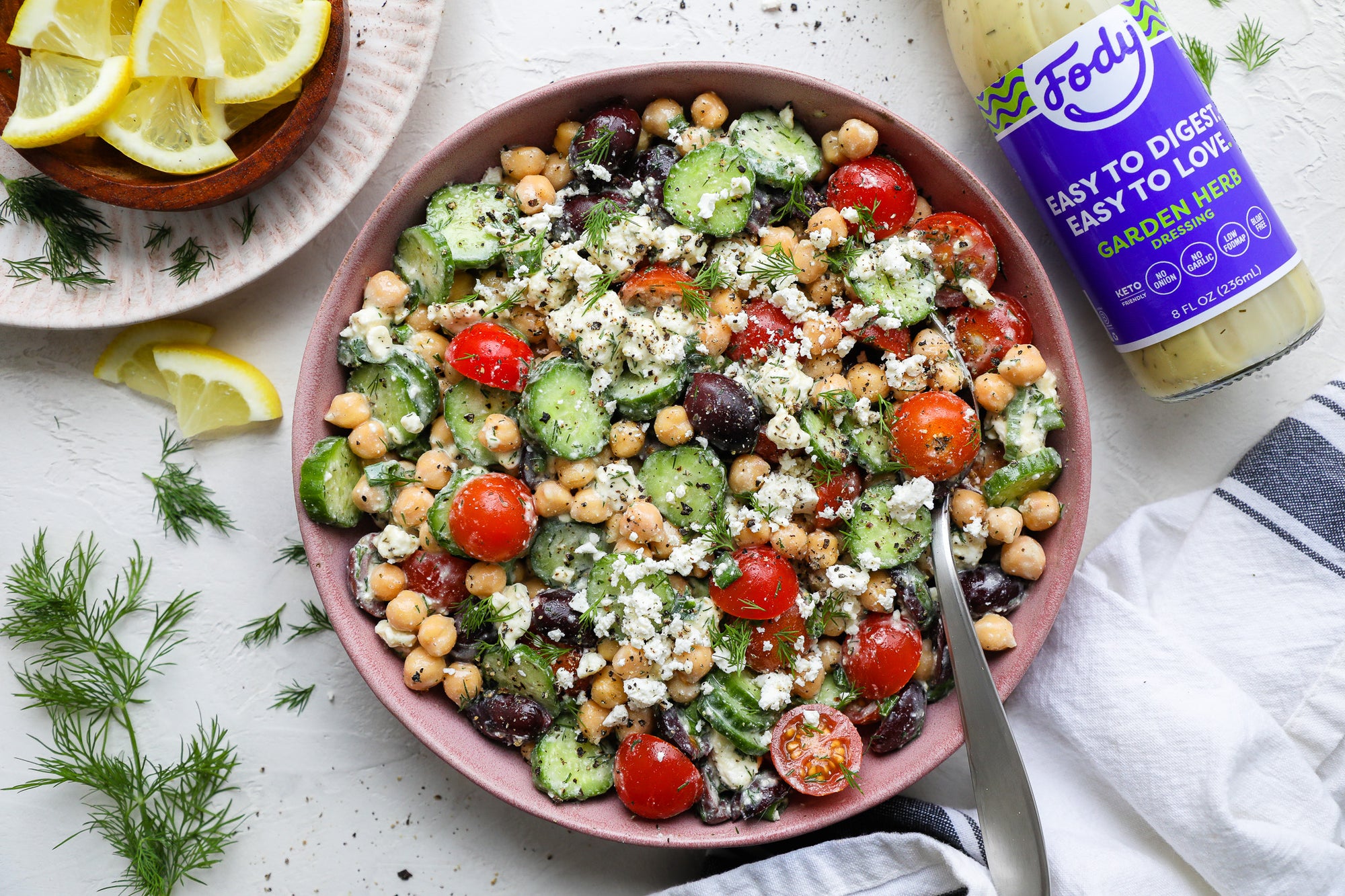 Greek Chickpea Salad - Healthy Lunch Idea