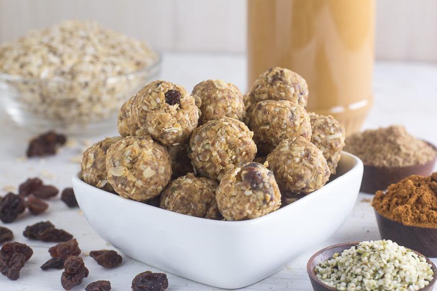 Low FODMAP Oatmeal Cookie Energy Balls