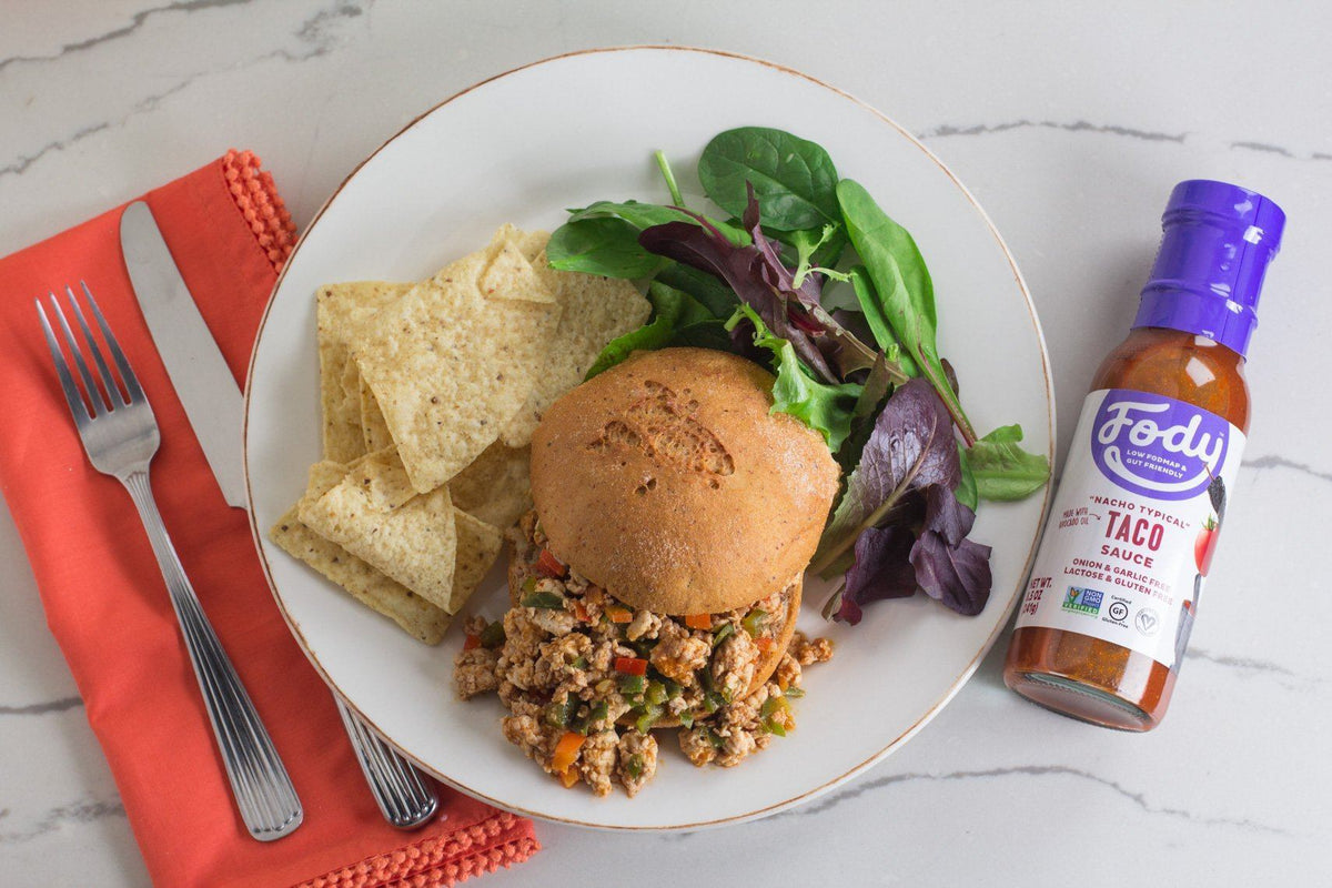 Low FODMAP Taco Sloppy Joes Recipe Fody Foods Co. FODY Food Co. USA