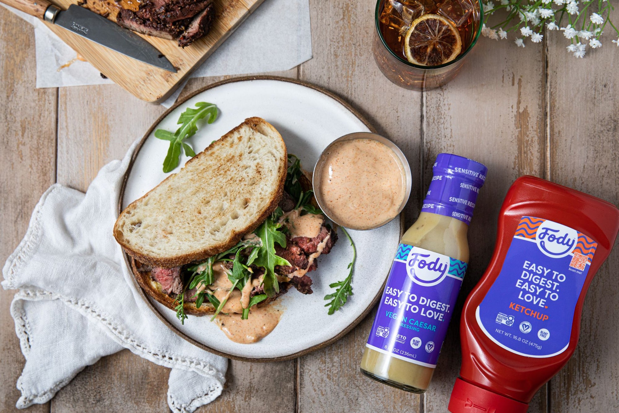 Fody’s Homemade Steak Sandwich with Swiss + Arugula