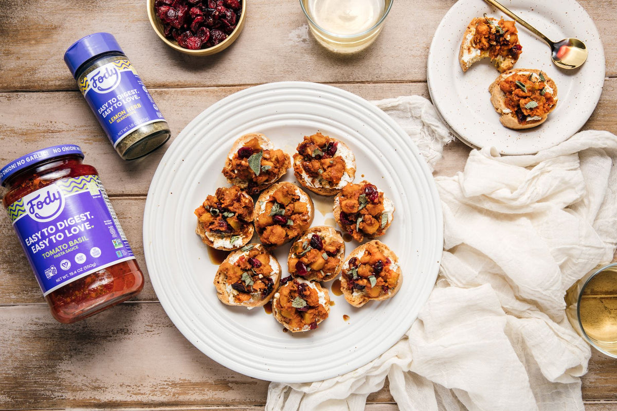 Fody’s Lemon Herbed Goat Cheese Bruschetta FODY Food Co. USA