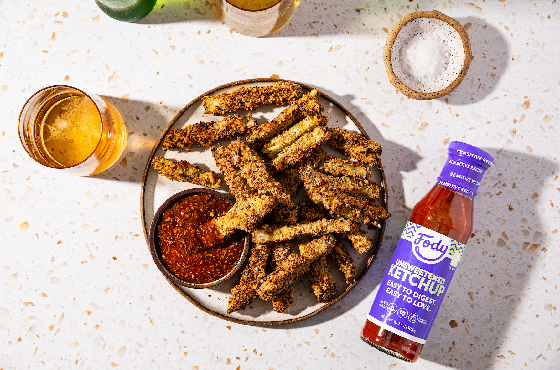 Fody’s Air Fryer Eggplant Fries with Italian Herb Ketchup