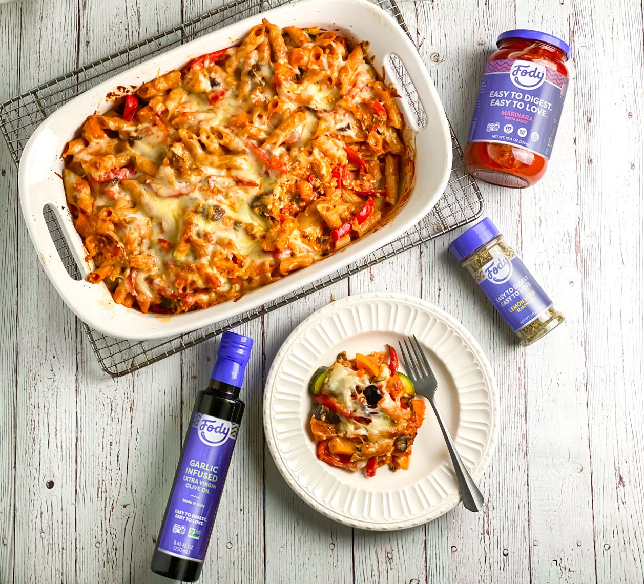 low-fodmap-vegetable-baked-pasta