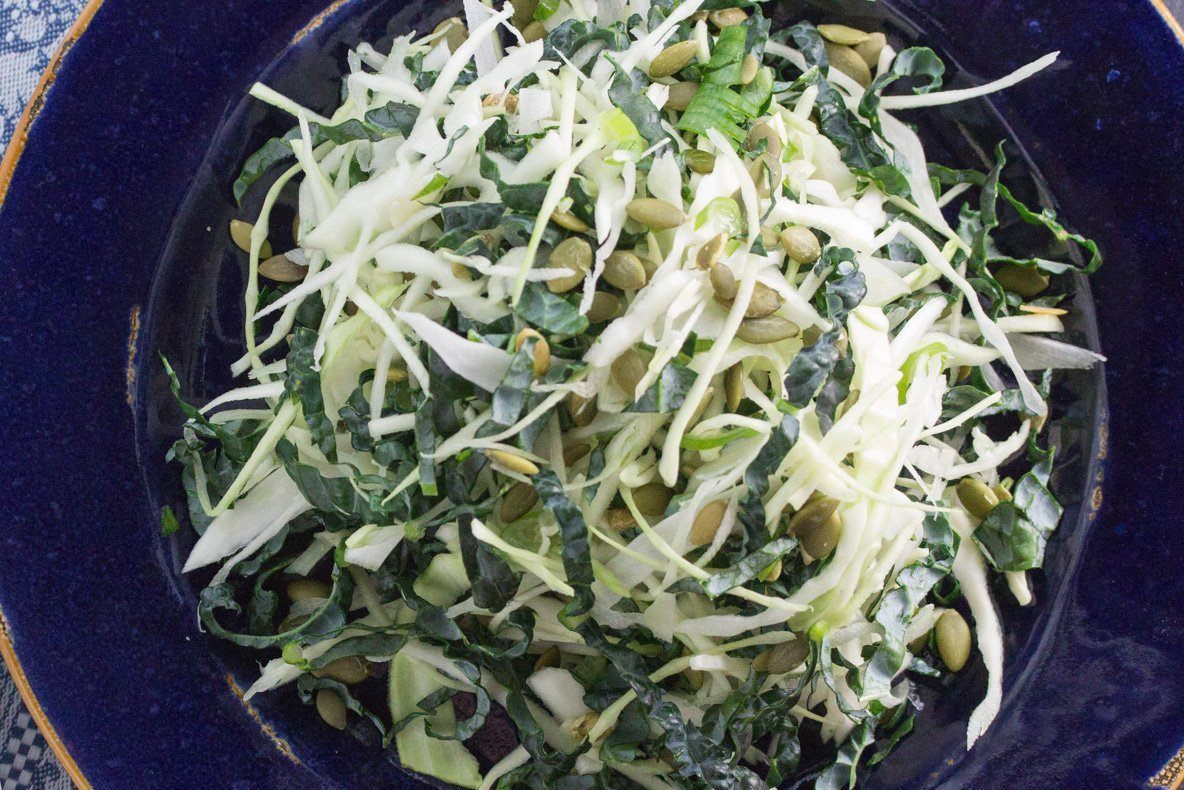 Low FODMAP Cole Slaw with Pepitas