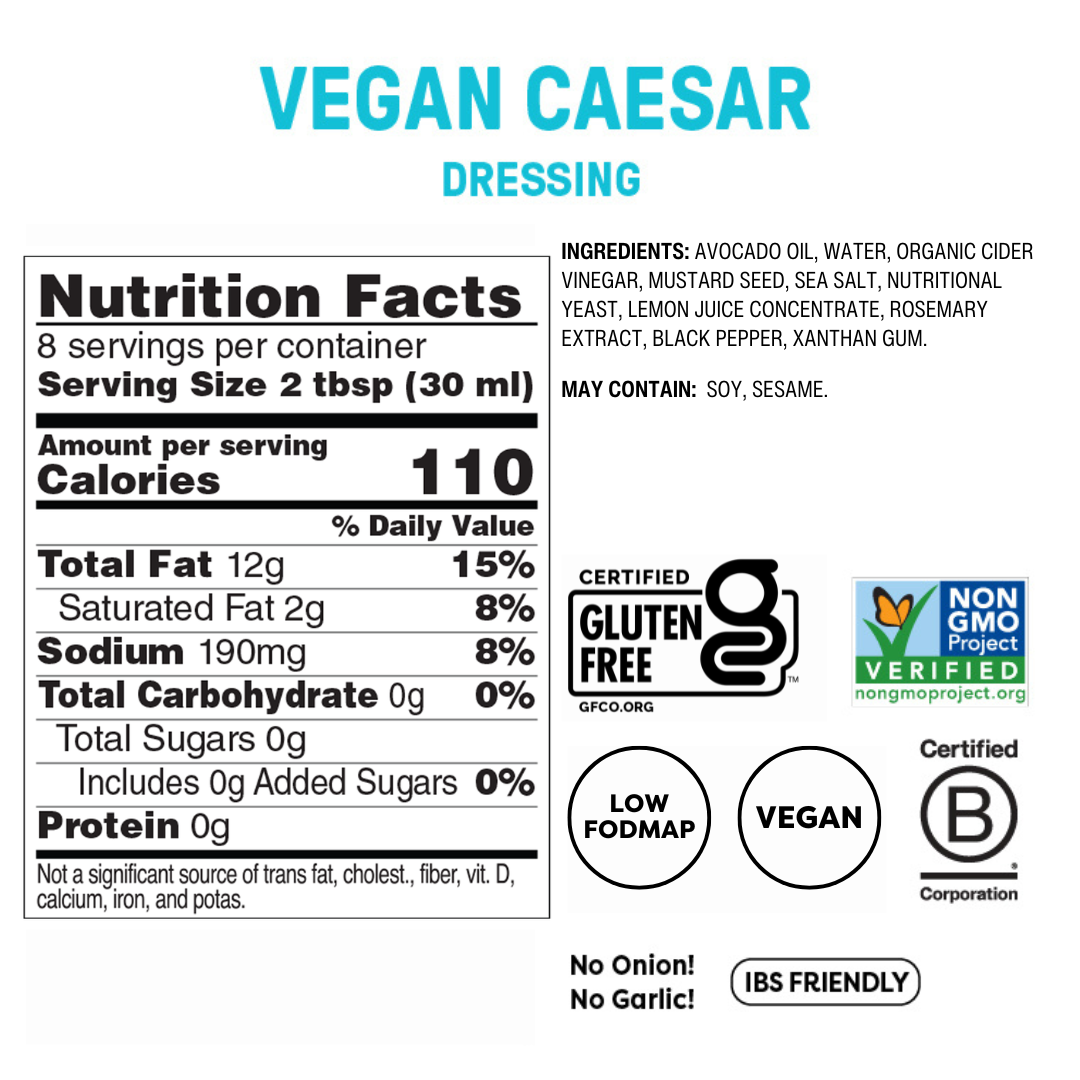 Vegan Caesar Salad Dressing | Low FODMAP Dressing | Fody Vegan Caesar Salad Dressing | Low FODMAP Dressing | Fody