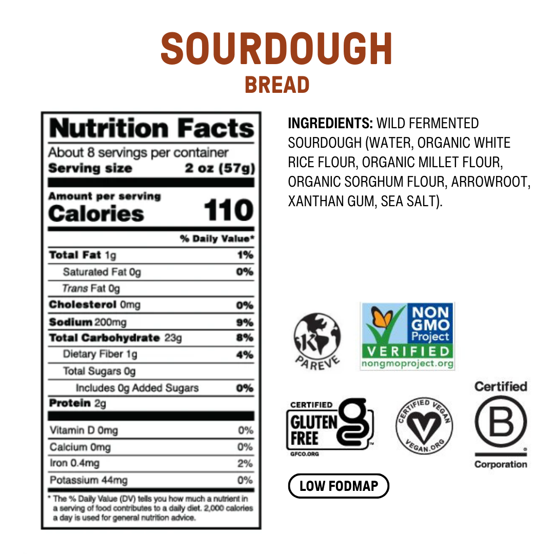 Fody's Gluten Free & Low FODMAP Sourdough Bread - 3 Pack