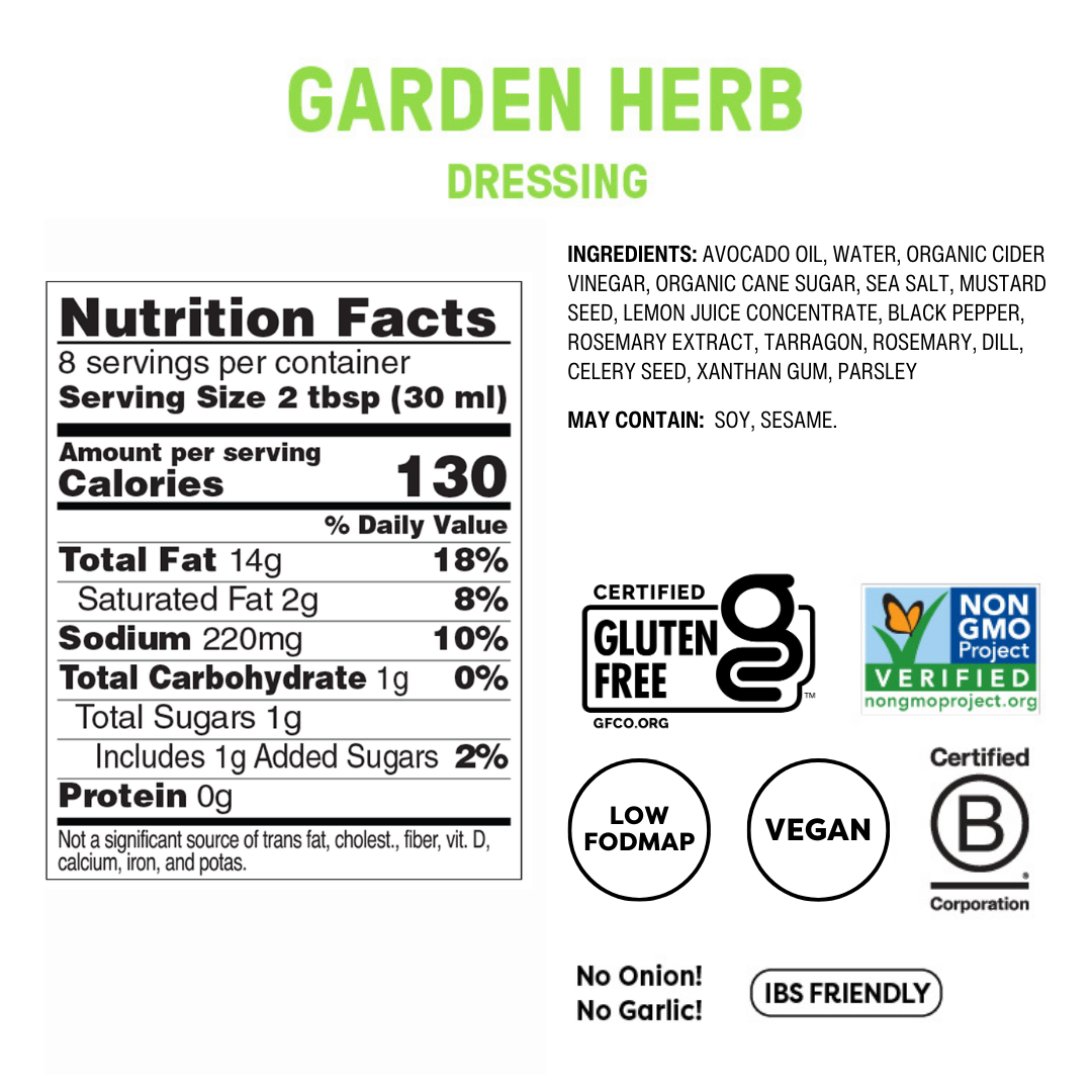 Garden Herb Salad Dressing | Low FODMAP Dressing | Fody Garden Herb Salad Dressing | Low FODMAP Dressing | Fody
