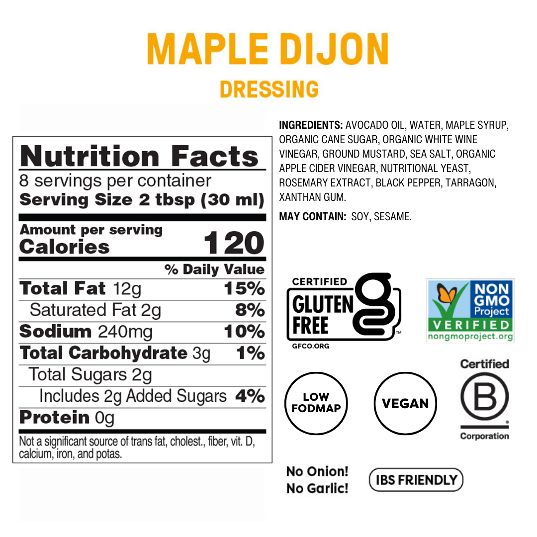 Maple Dijon Salad Dressing | Low FODMAP Salad Dressing Maple Dijon Salad Dressing | Low FODMAP Salad Dressing