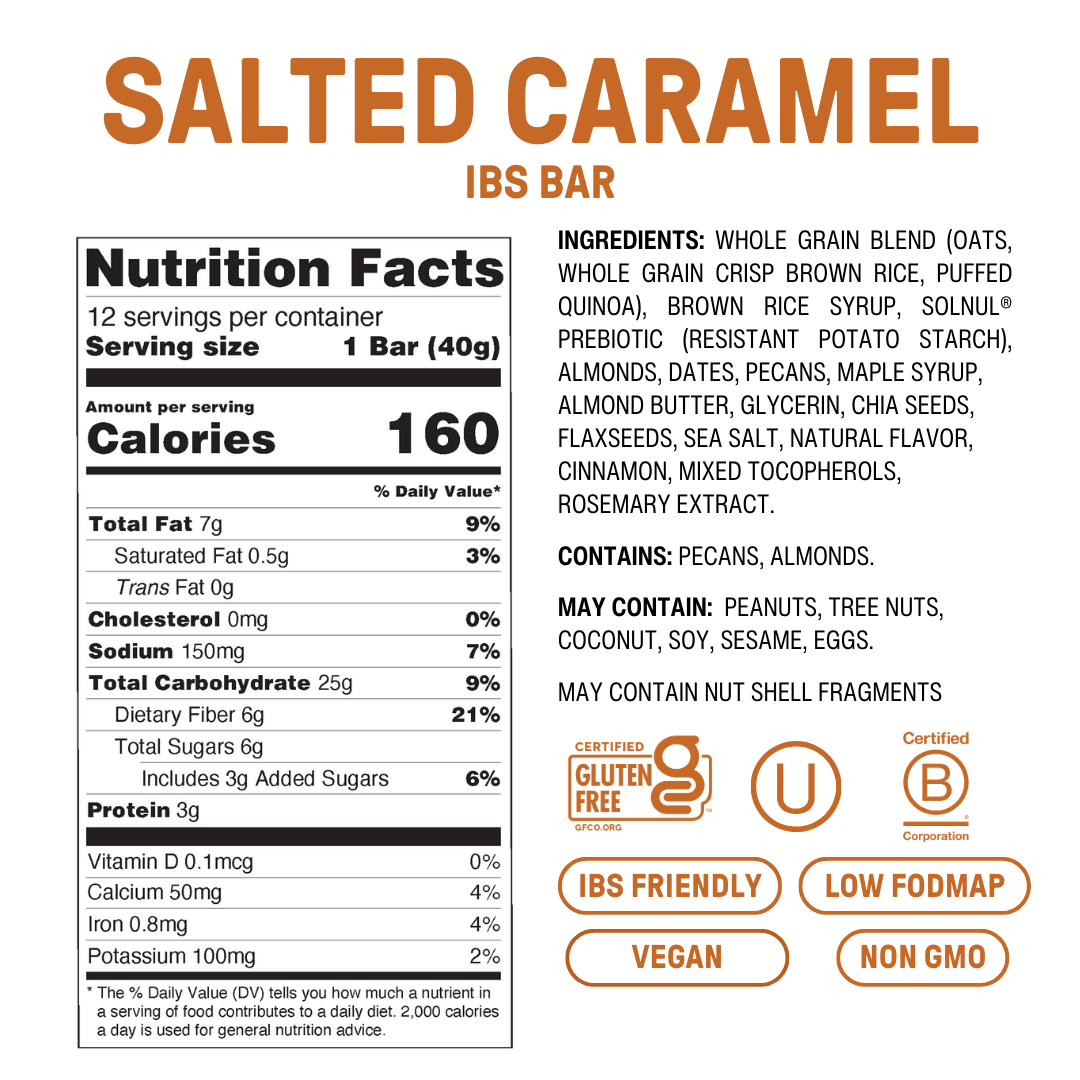 Salted Caramel High Fiber Snack Bar - 12 Pack