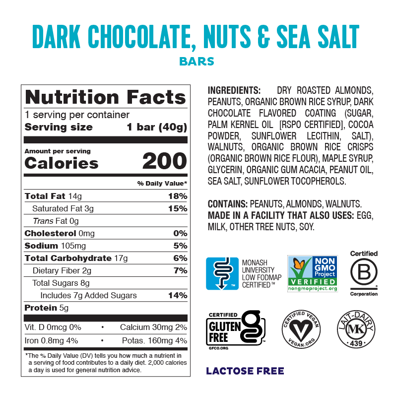 BE-KIND Barre Dark Chocolate Nuts & Sea Salt 12 x 40 g