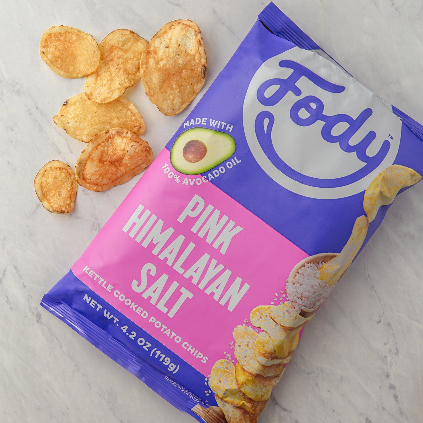 fody pink himalayan salt kettle chips