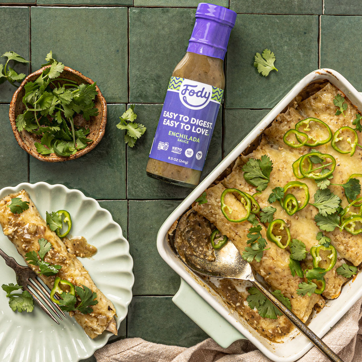 Low FODMAP Green Enchilada Sauce Fody Food Co. FODY Food Co. USA