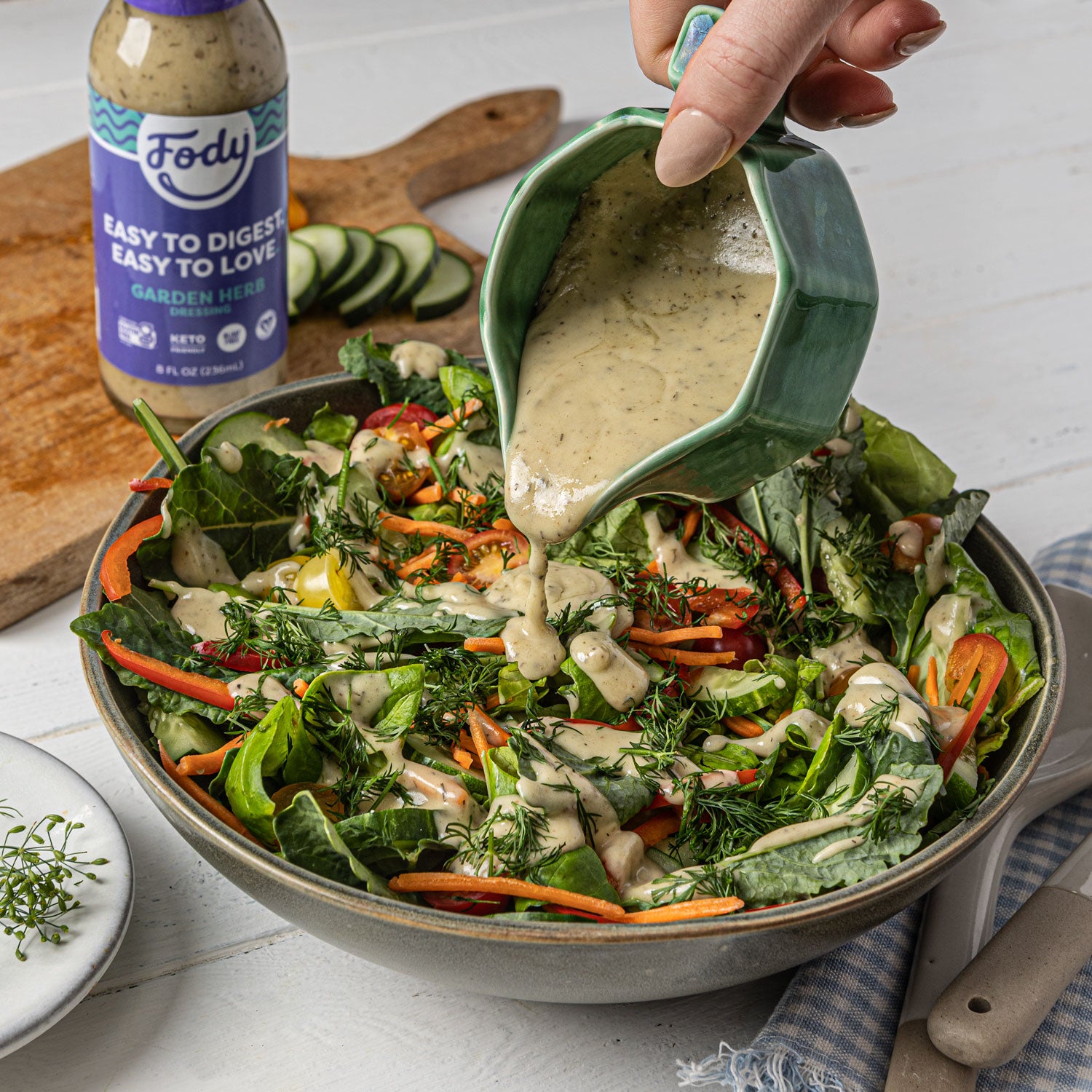 Garden Herb Salad Dressing | Low FODMAP Dressing | Fody Garden Herb Salad Dressing | Low FODMAP Dressing | Fody