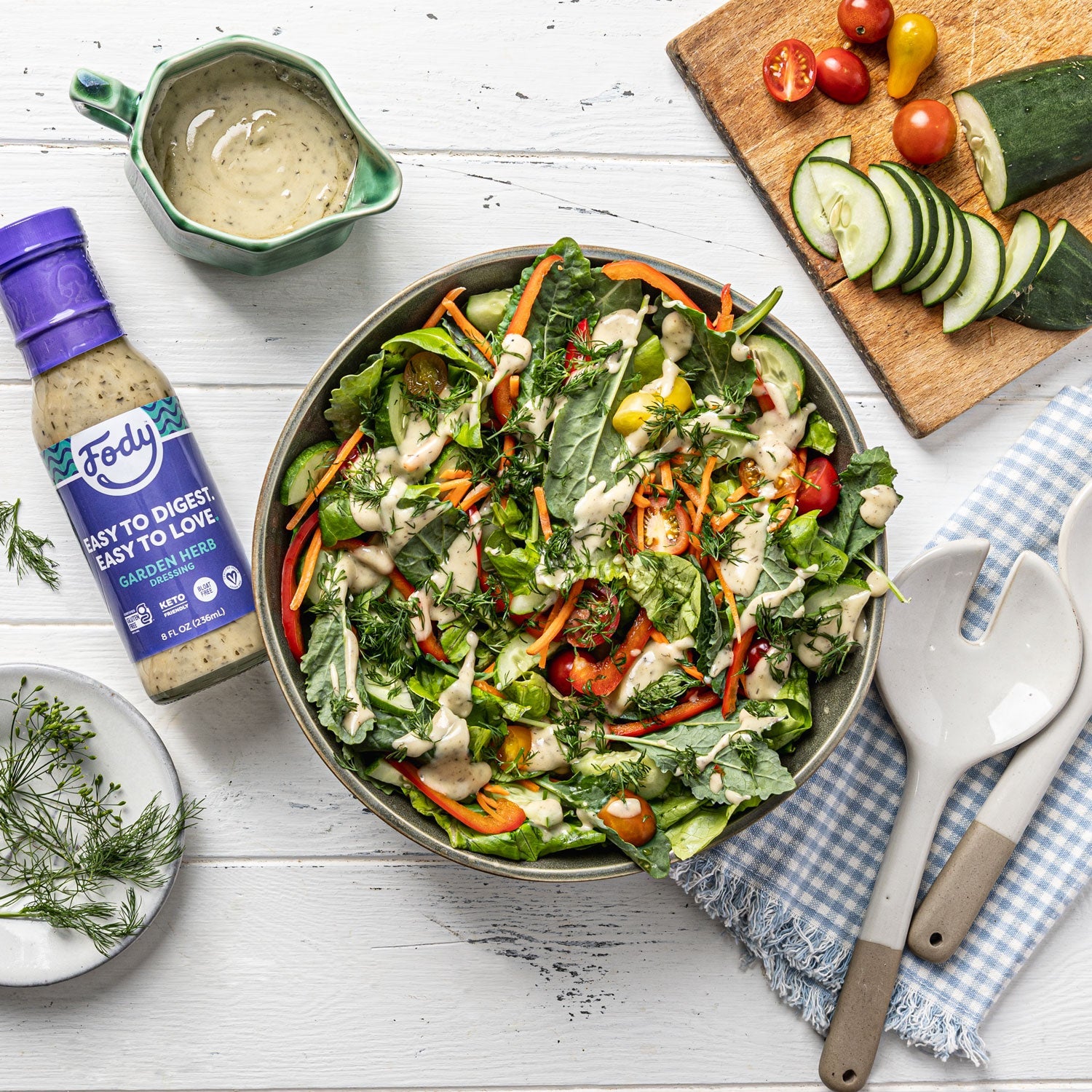 Garden Herb Salad Dressing | Low FODMAP Dressing | Fody Garden Herb Salad Dressing | Low FODMAP Dressing | Fody